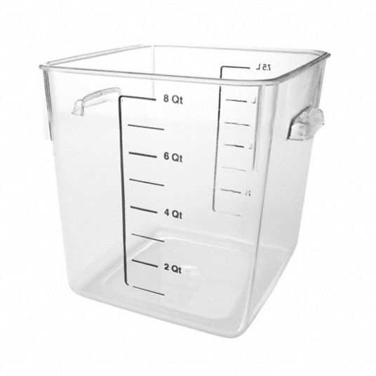 Rubbermaid 8 Qt. Clear Square Polycarbonate Food Storage