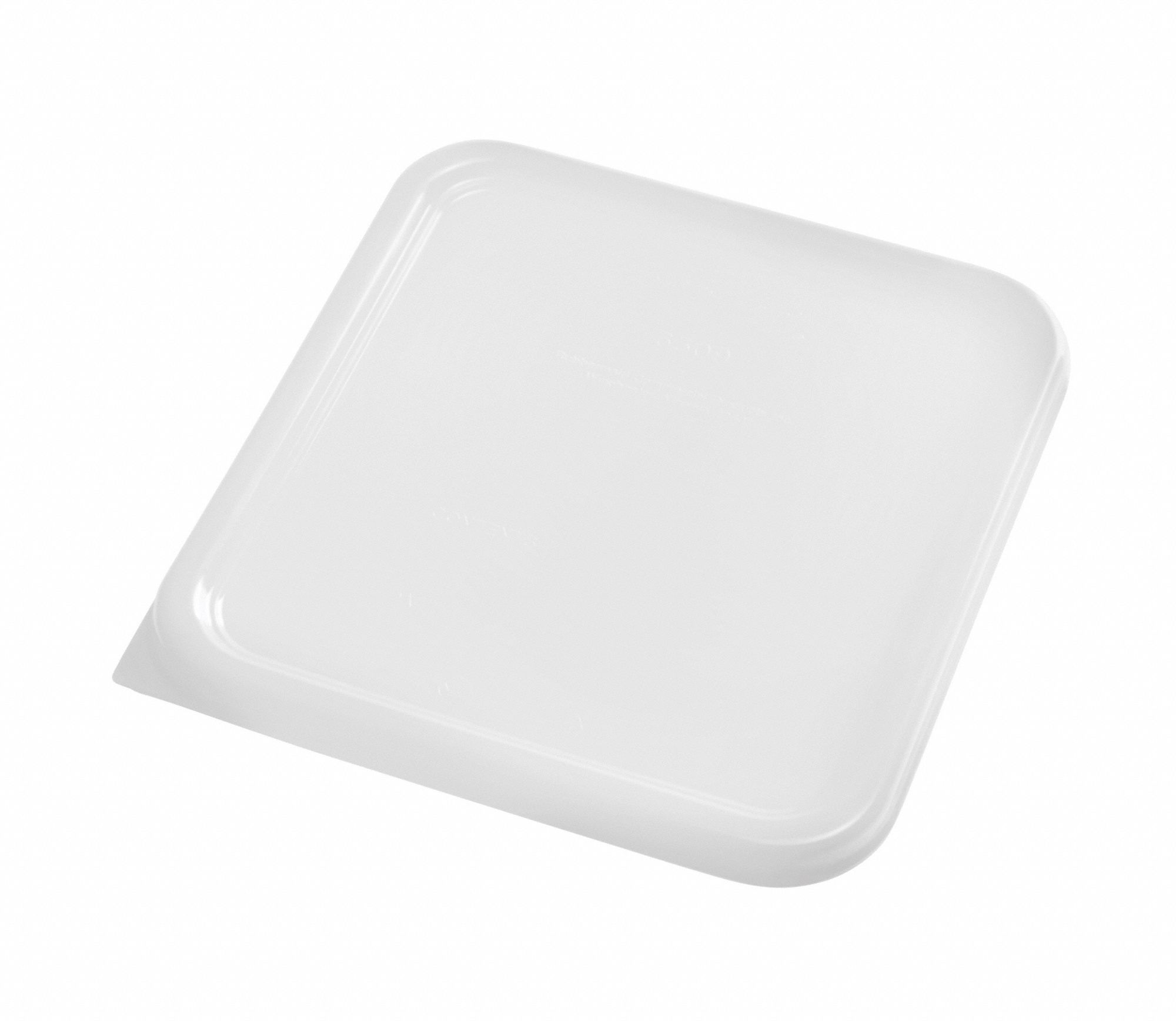 Food Storage Container Lid: 20 qt Capacity, White Body, White Lid