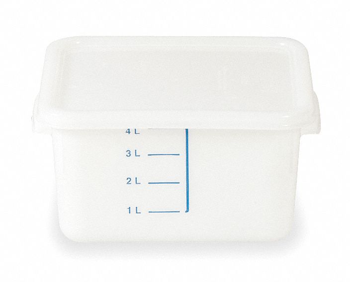 2pcs 350ml Fridge Storage Containers With Lid, White Square Fully