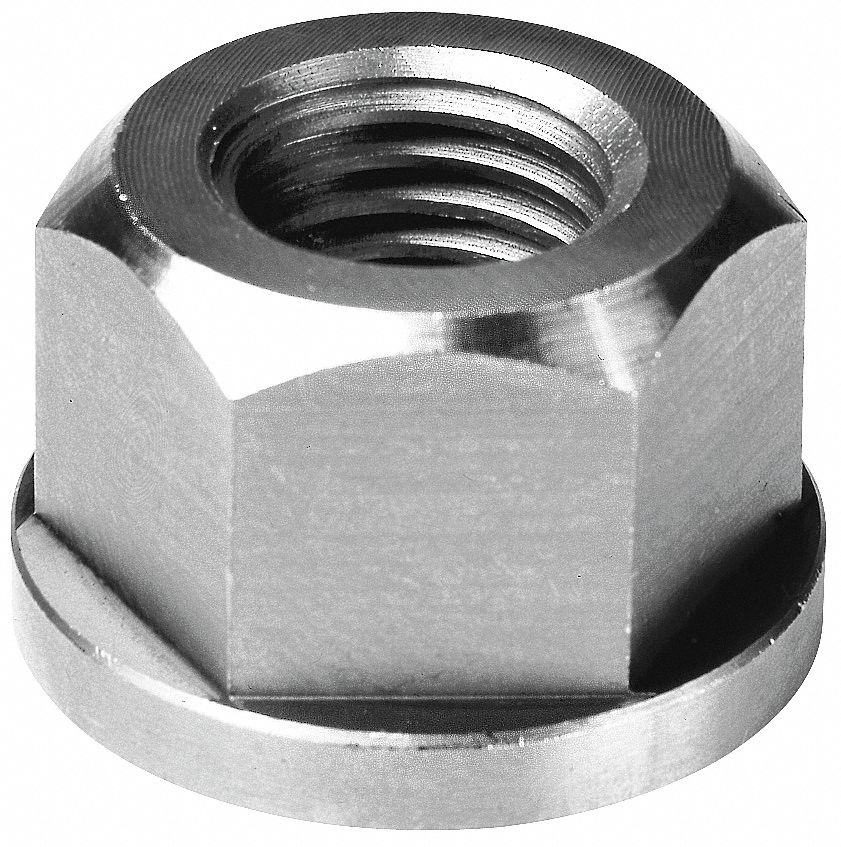 3/8-16 Coarse Hex Flange Nut with Serration Stainless Steel 18-8 
