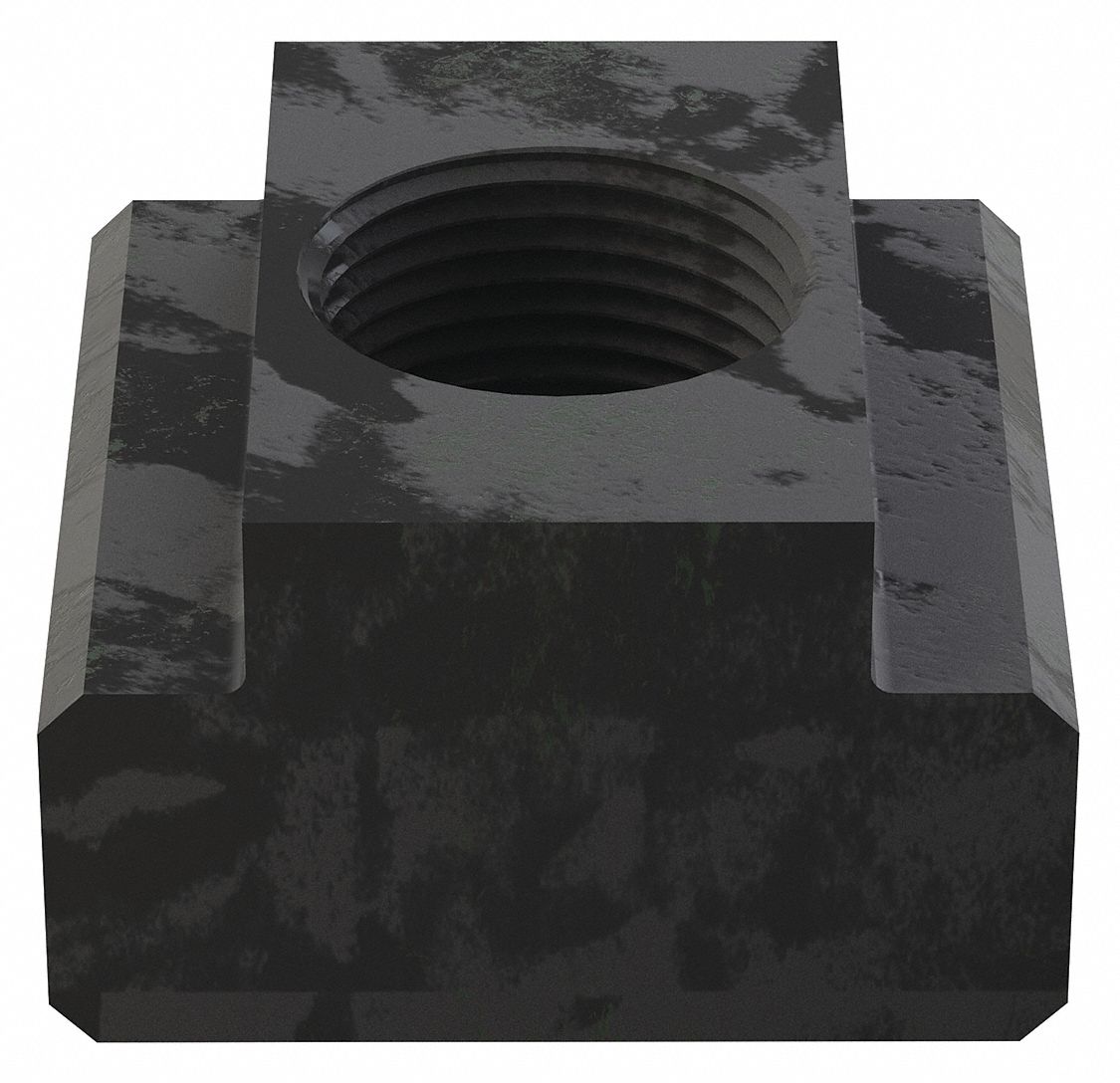 T-NUT, BLACK OXIDE, 5/8"-11 THREAD, 11/16, T-SLOT NUT