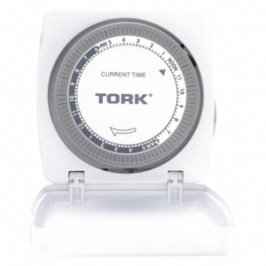 TORK Plug In Timer, White, Min. Time Setting 15 min., Max. Time