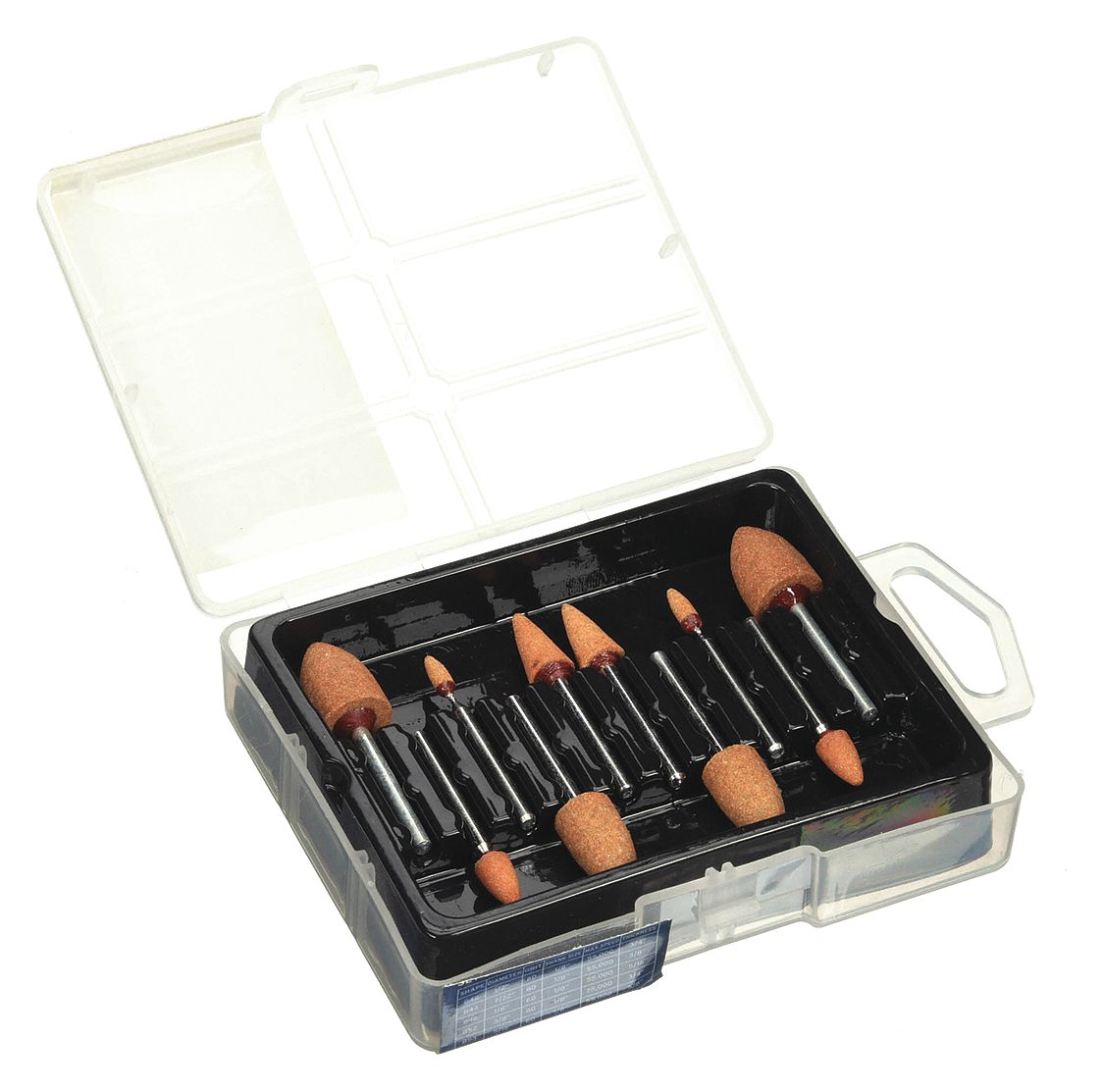 Vitrified Mounted Point Kit, 60 Grit, Medium Aluminum Oxide Grainger