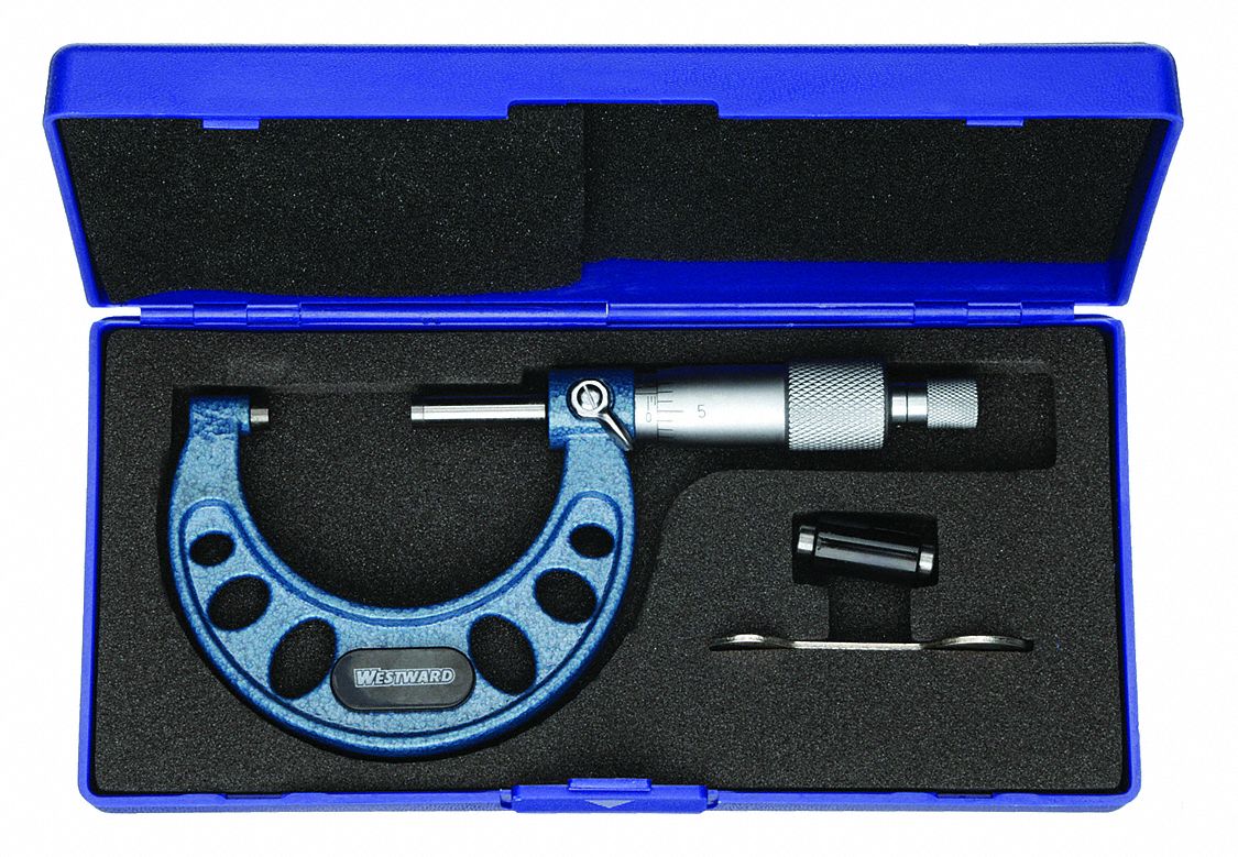 MECHANICAL OUTSIDE MICROMETER, INCH, 1 IN TO 2 IN RANGE, +/-0015 IN ACCURACY