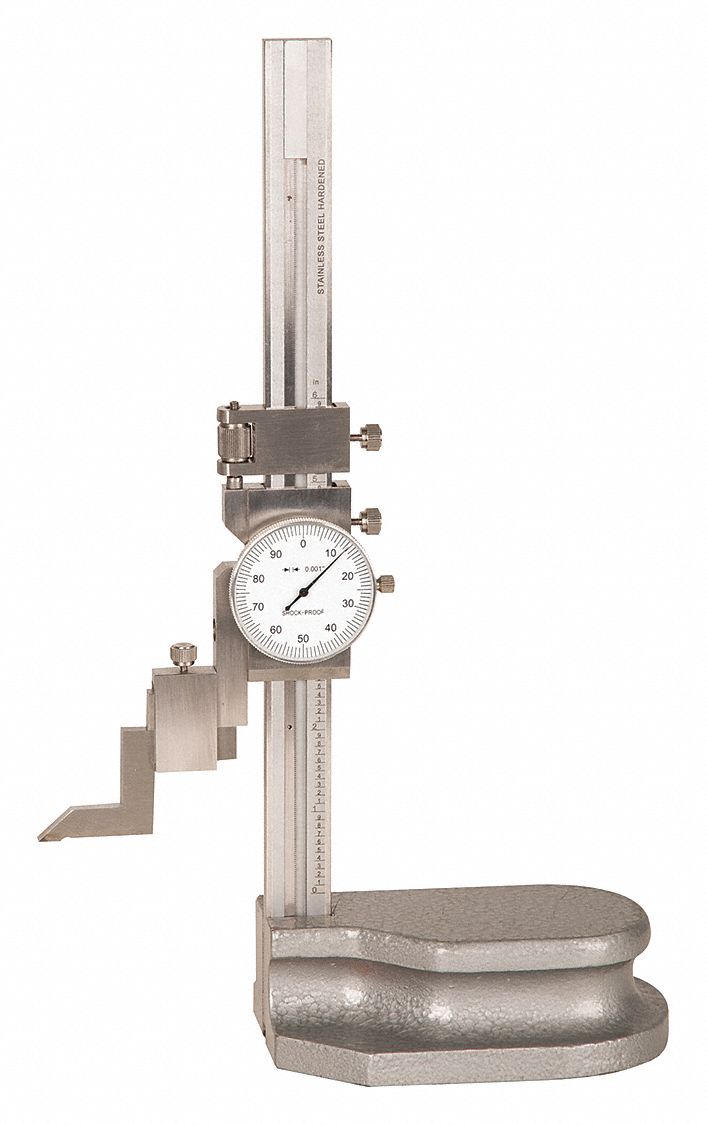 WESTWARD Height Gauge, Range 0 to 6 in, Accuracy +/0.002 in 2YND32YND3 Grainger