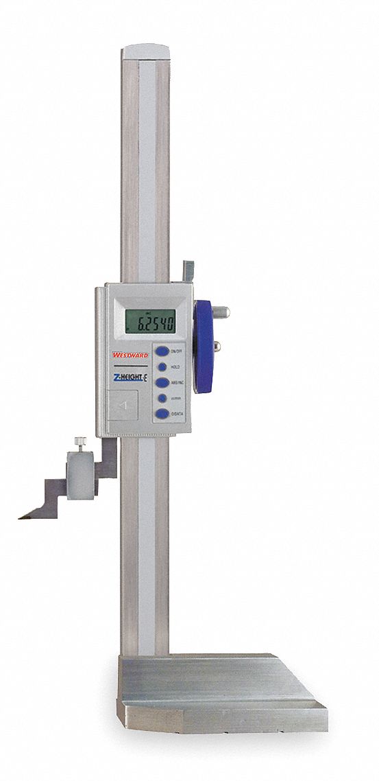 DIGITAL HEIGHT GAUGE, 0 IN TO 12 IN/0 TO 30MM RANGE, +/-015 IN ACCURACY