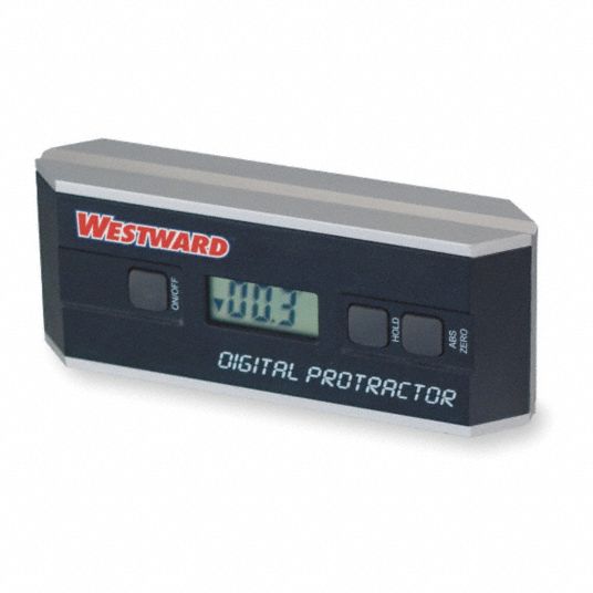 WESTWARD Digital Protractor, Operation Type Digital, Range 360° to 360