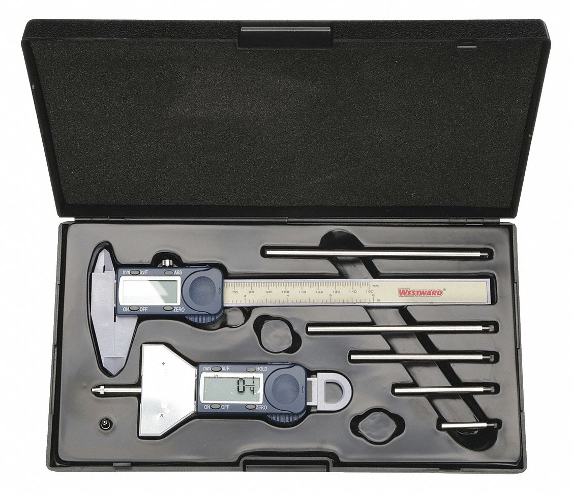 PRECISION MEASURING TOOL KIT, 2 PIECES, DIGITAL CALIPER, DIGITAL OUTSIDE MICROMETER