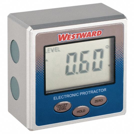 WESTWARD Digital Protractor, Operation Type Digital, Range 360° to 360