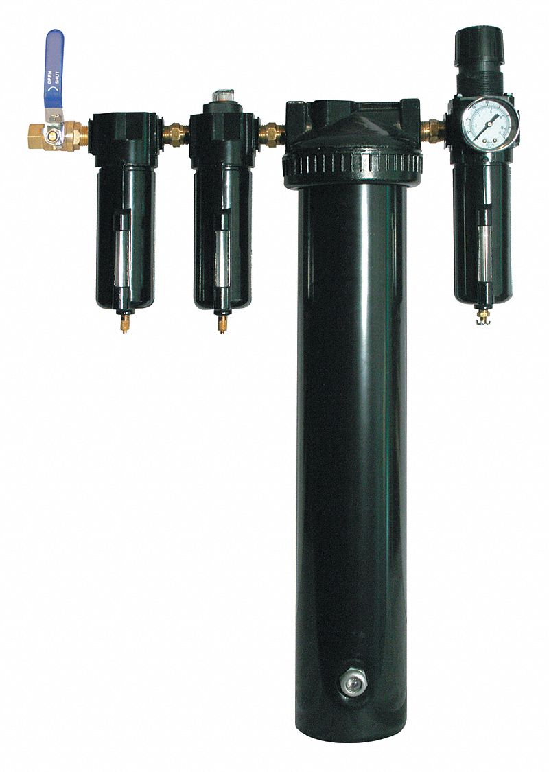 SPEEDAIRE Desiccant Air Dryer 5Stage, ISO Class 2, 1/2 in NPT, 30 cfm