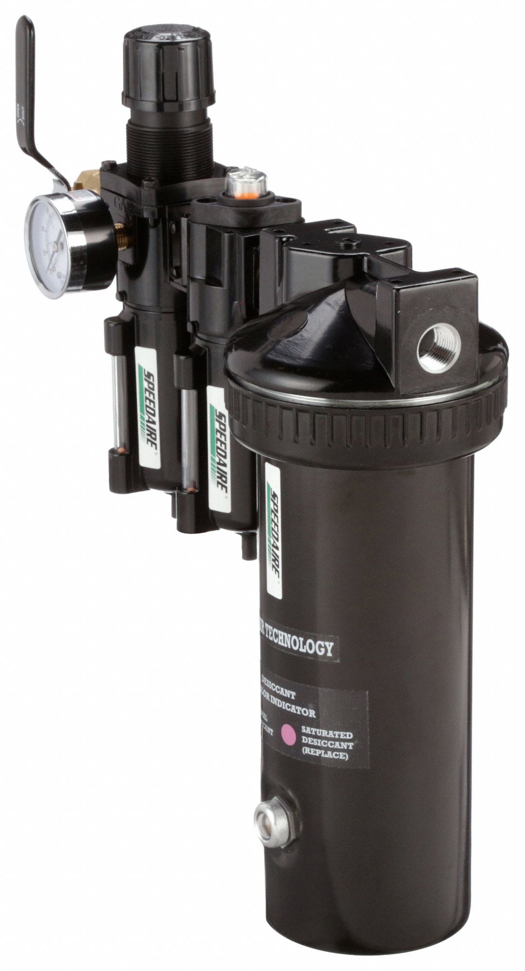 SPEEDAIRE Desiccant Air Dryer 4Stage, ISO Class 2, 1/2 in NPT, 25 cfm