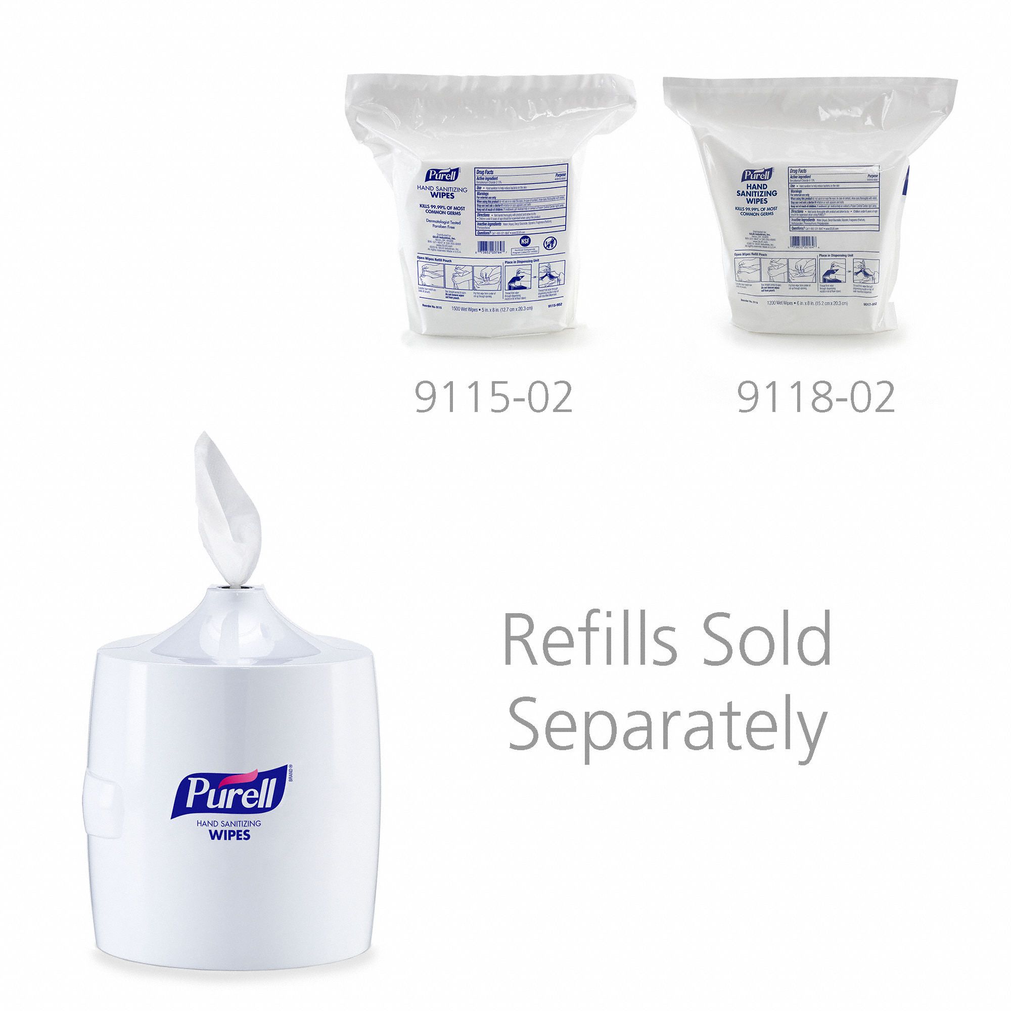 PURELL Wet Wipe Dispenser, 2XL, Center Pull Roll, (1200 to 1500) Wipes