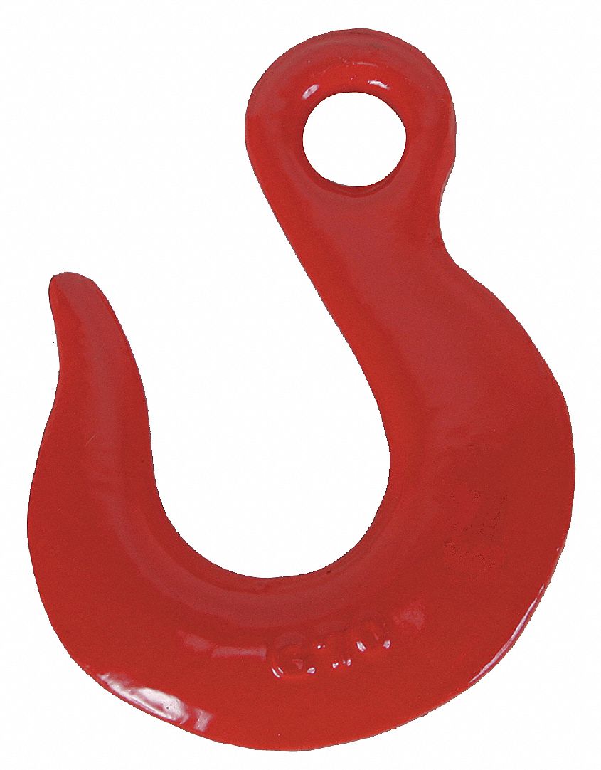 DAYTON Slip Hook, Alloy Steel, 70 Grade, Eye, 7/16 in Trade Size, 8,750