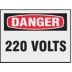 Danger: 220 Volts Signs