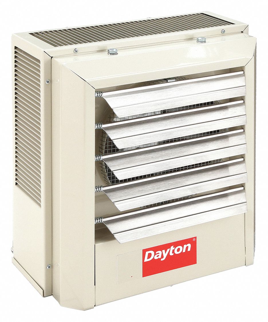 DAYTON, 480V AC, 3-phase, 16 in x 14 in x 8-1/2 in, Electric Wall u0026 Ceiling Unit  Heater - 2YU59|2YU59 - Grainger