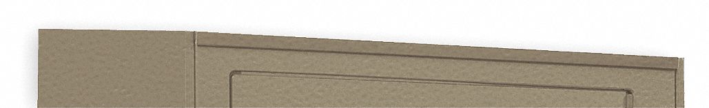 Sloping-Top Kit: 36 in x 12 in x 1 3/8 in, High Density Polyethylene, Matte, Beige