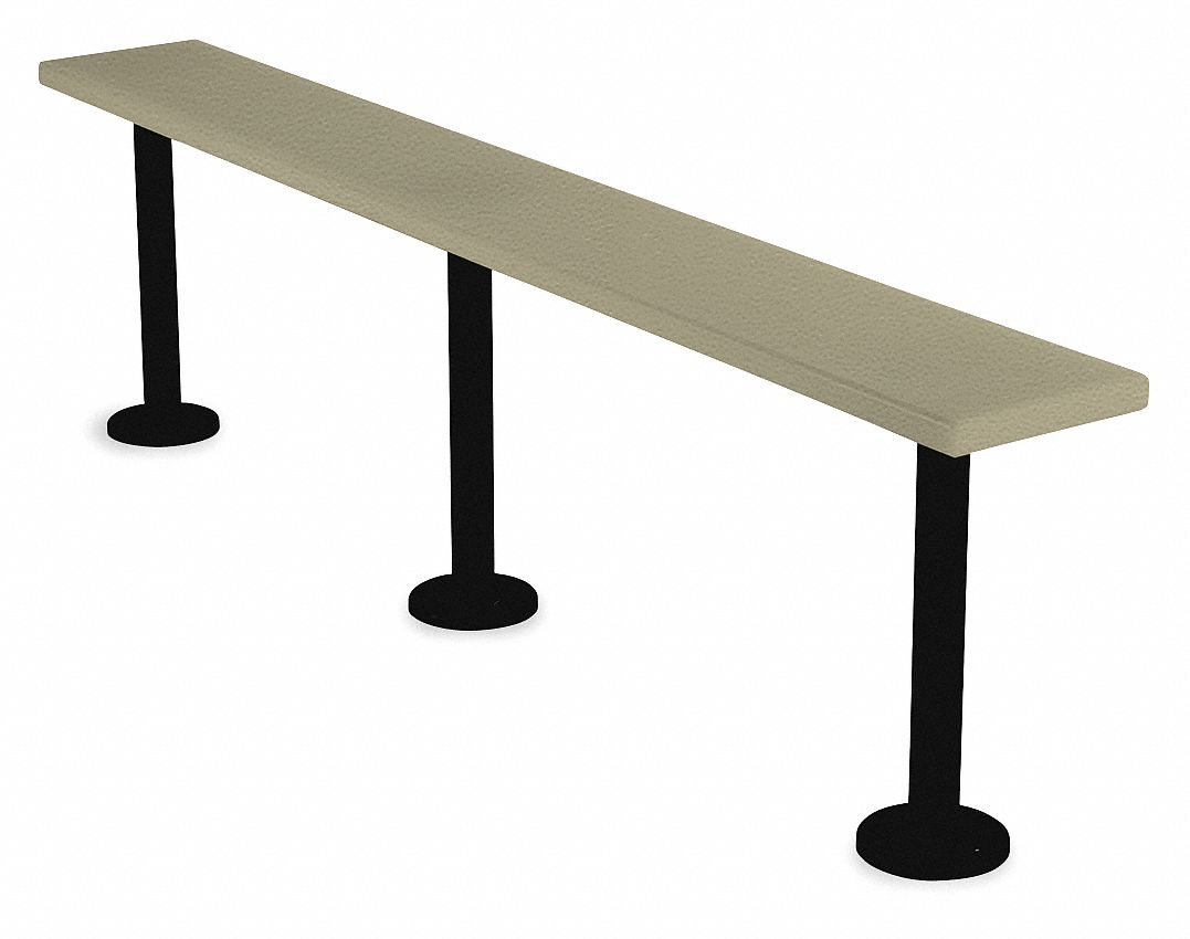 BRADLEY, 3 ft x 9 1/2 in x 19 in, High Density Polyethylene, Pedestal