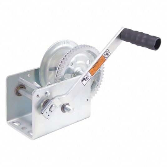 DUTTONLAINSON 7 1/2 inH Pulling Hand Winch with 2,500 lb 1st Layer Load Capacity; Brake