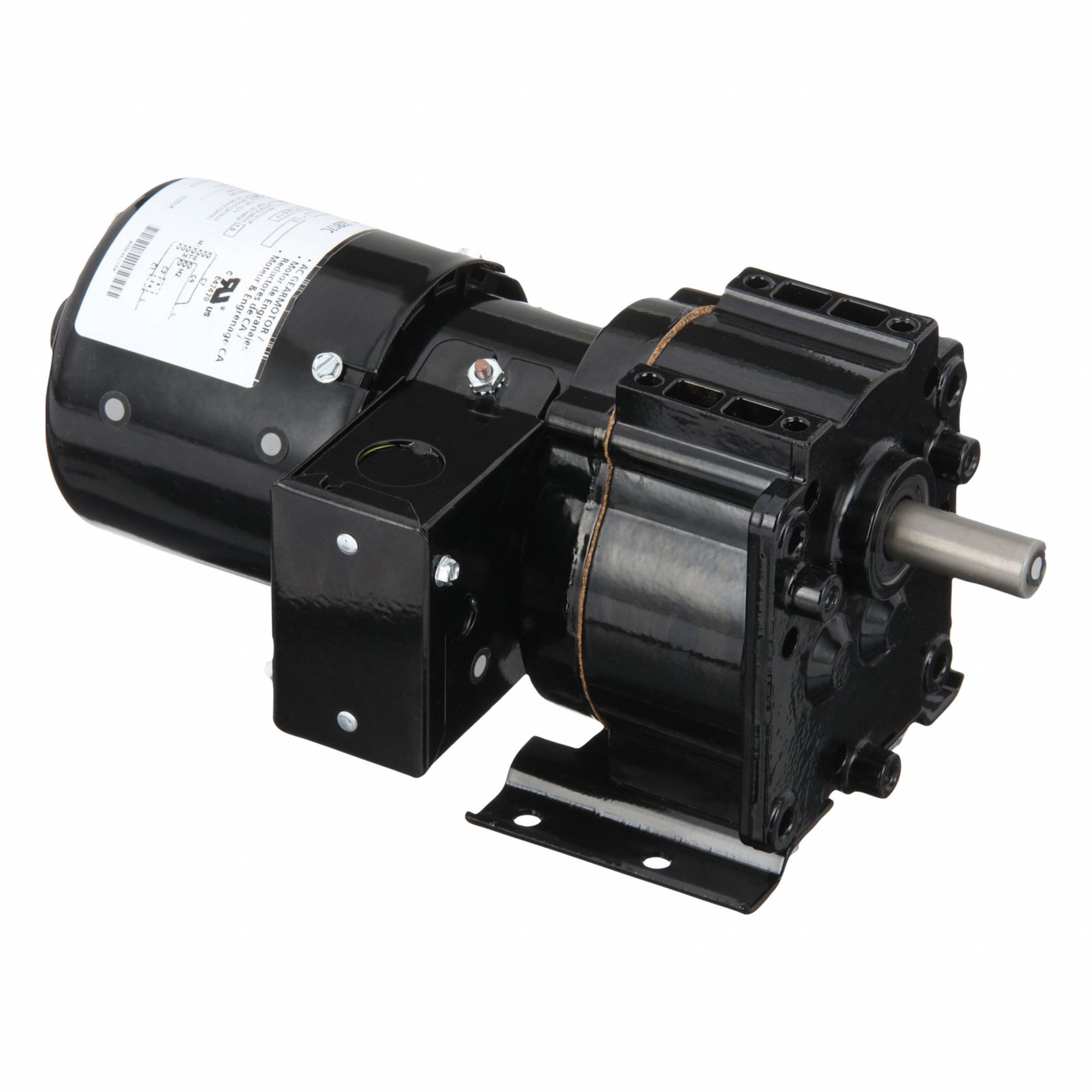 AC Gearmotor: Parallel, Single Output Shaft, Split-Phase, TEFC, 14 RPM, 200 in-lb Max Torque