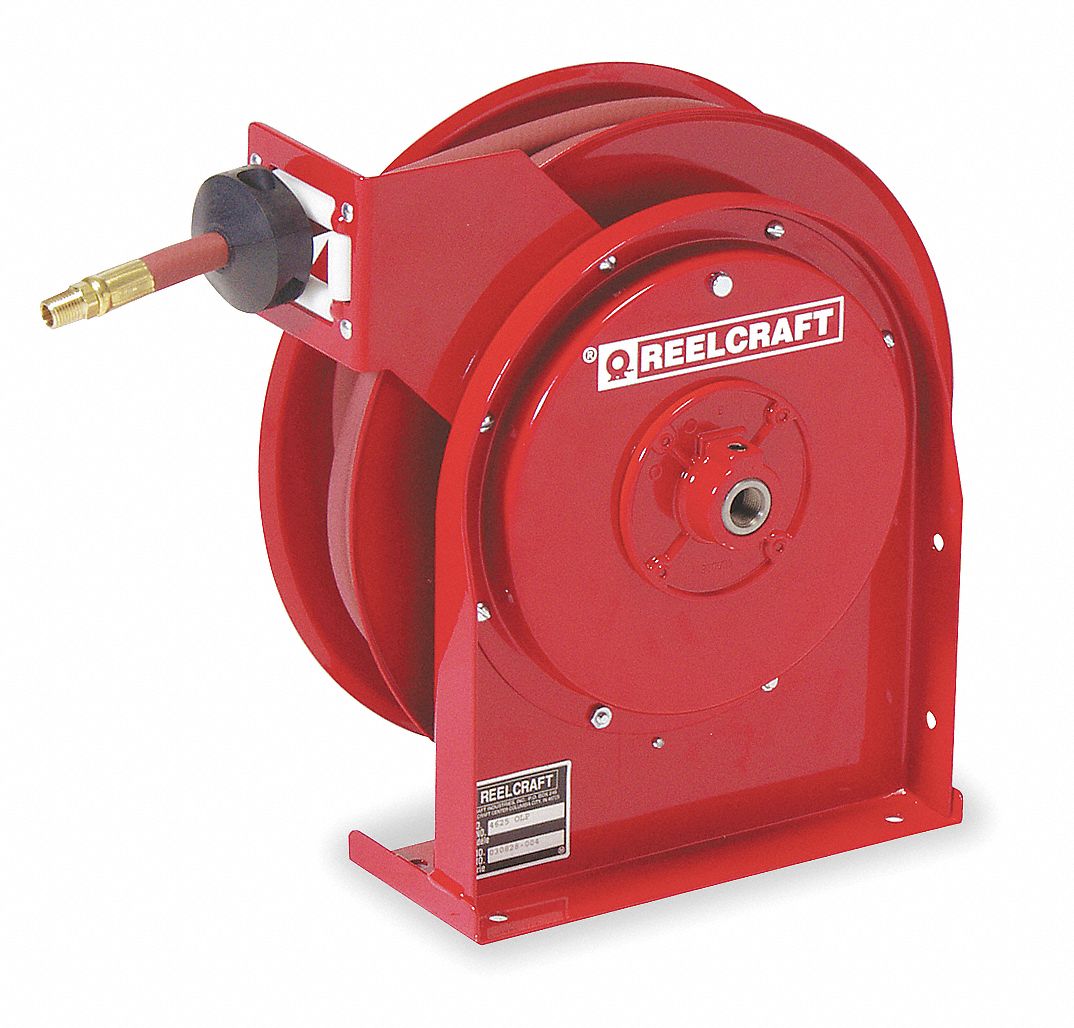 Reelcraft All Steel Compact Retractable Hose Reel for Air/Water, 3/8 x 25 300psi