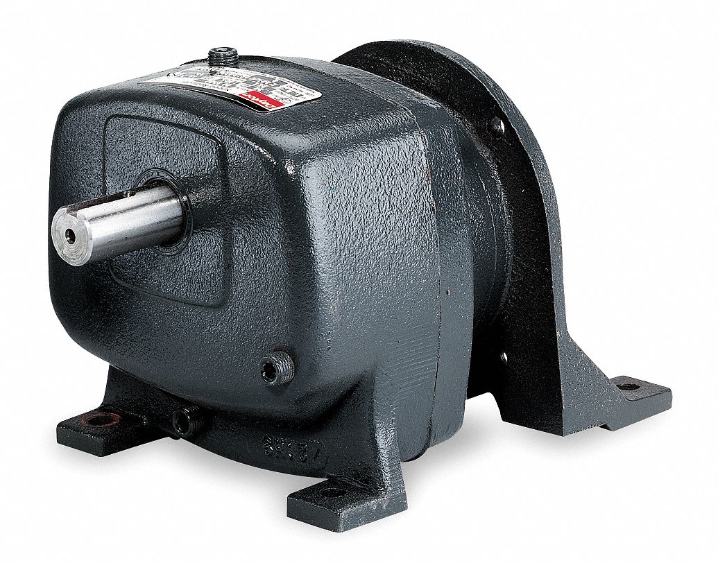 DAYTON Speed Reducer: 57.5:1, 30 RPM, 0.5 hp Input Max, 955 in-lb Output  Max, 56C, Horizontal