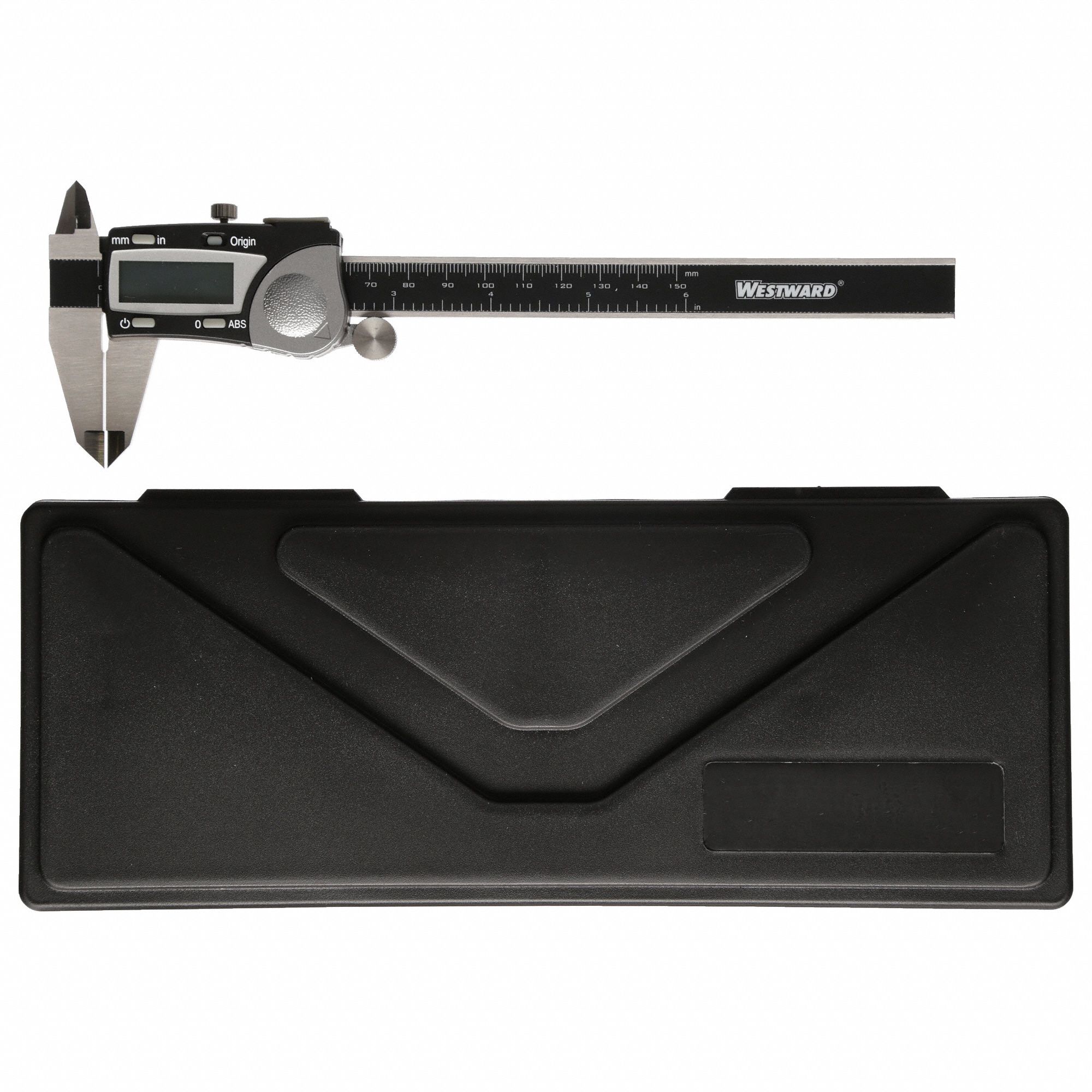 WESTWARD OD/ID Digital Caliper, Range 0 in to 6 in, 0 to 150 mm, IP