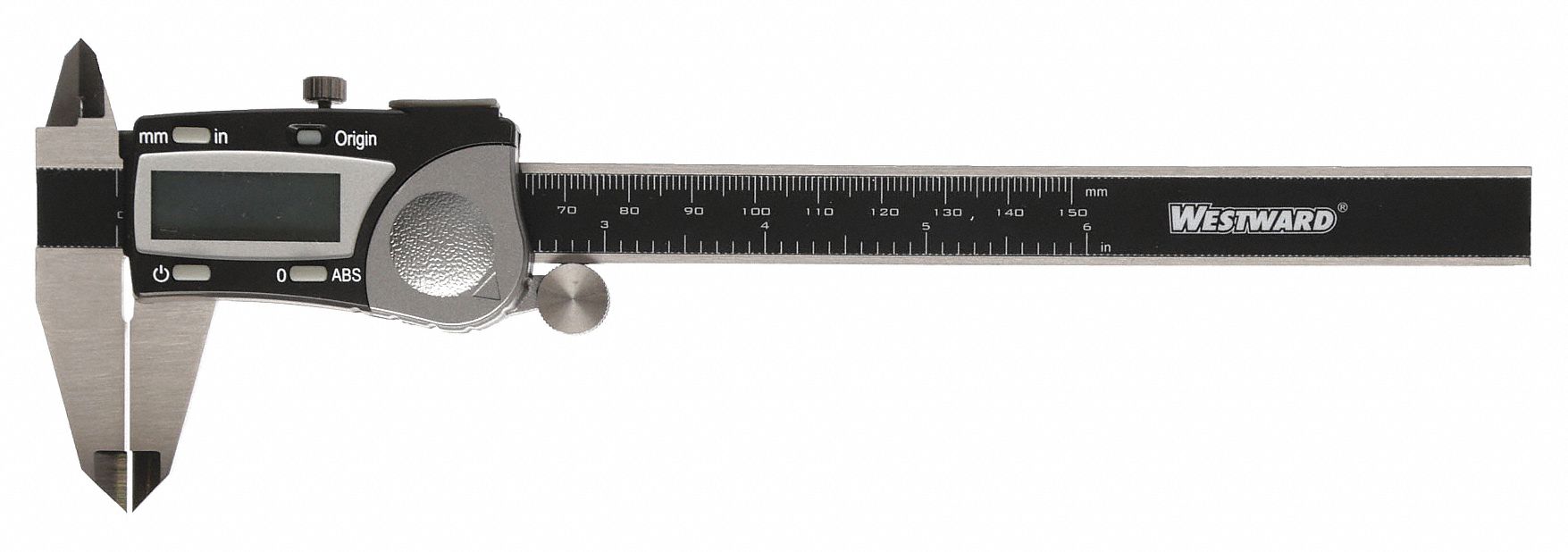 OD/ID DIGITAL CALIPER, 0 TO 6 IN/0 TO 15MM RANGE, IP40, +/-01 IN/+/-0.02MM ACCURACY