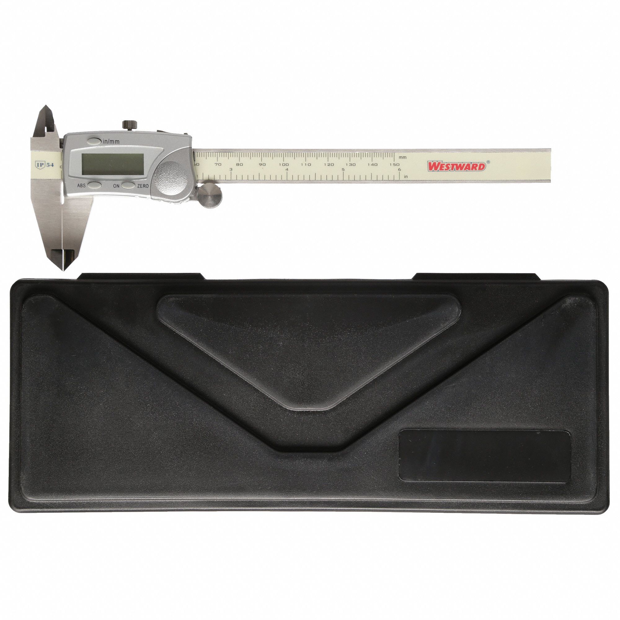 WESTWARD OD/ID Digital Caliper, Range 0 in to 6 in, 0 to 150 mm, IP