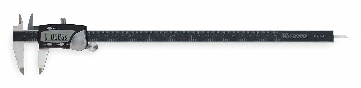 Calibrador digital electrónico de 11.811 in, herramienta de medición de  calibre de acero inoxidable de 12 pulgadas, regla de calibre de pinza  Vernier