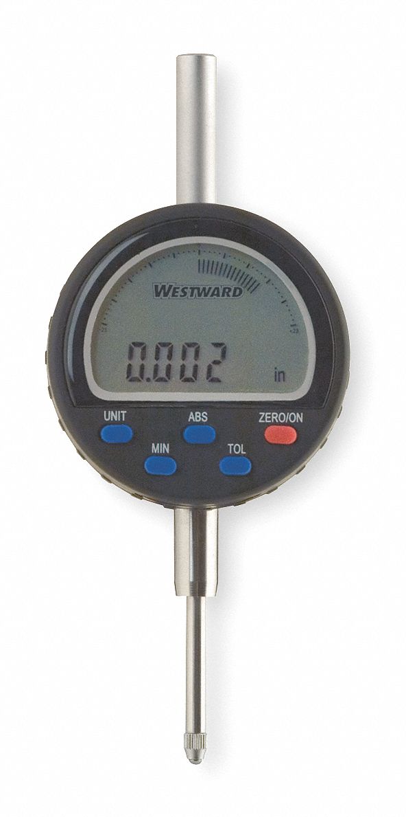 WESTWARD Electronic Digital Indicator, Range 1 in/25 mm, Accuracy 0.0005 in 2ZA632ZA63 Grainger