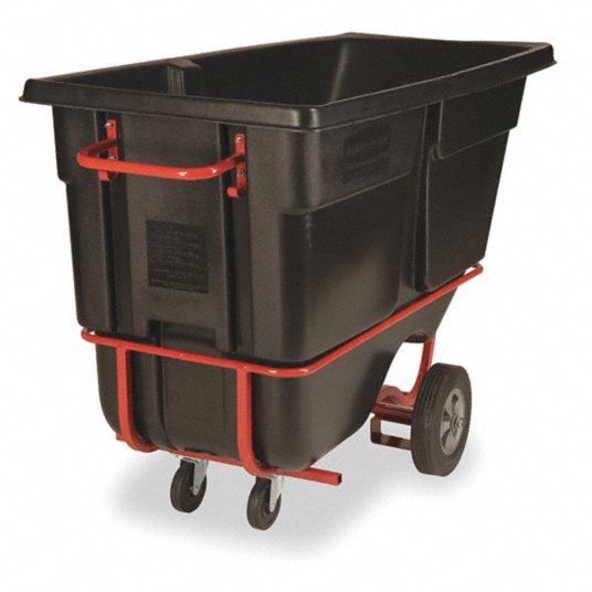 RUBBERMAID COMMERCIAL PRODUCTS, 27 cu ft Cubic Foot Capacity, Black ...