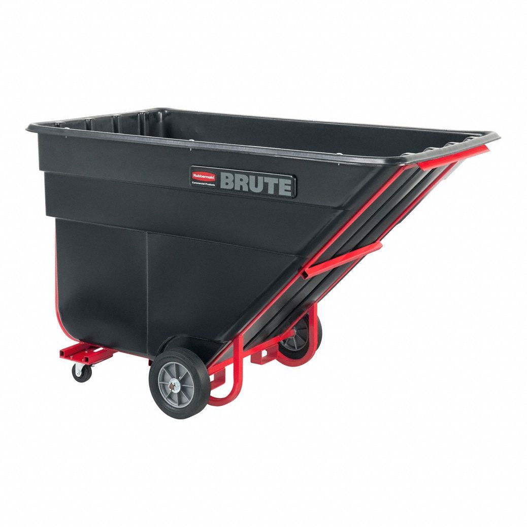 TILT TRUCK, 2300 LBS, BLACK, 81-1/4 X 46-3/4 X 50 IN, HIGH-DENSITY POLYETHYLENE