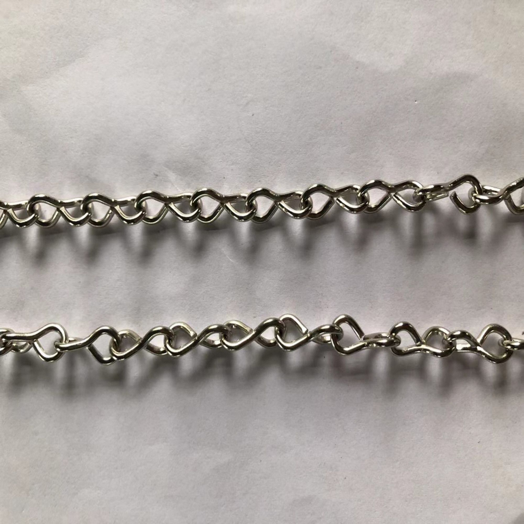 JACK CHAIN, STEEL, 10 LB WORKING LOAD LIMIT, JACK, ½ IN LINK INSIDE L, NICKEL