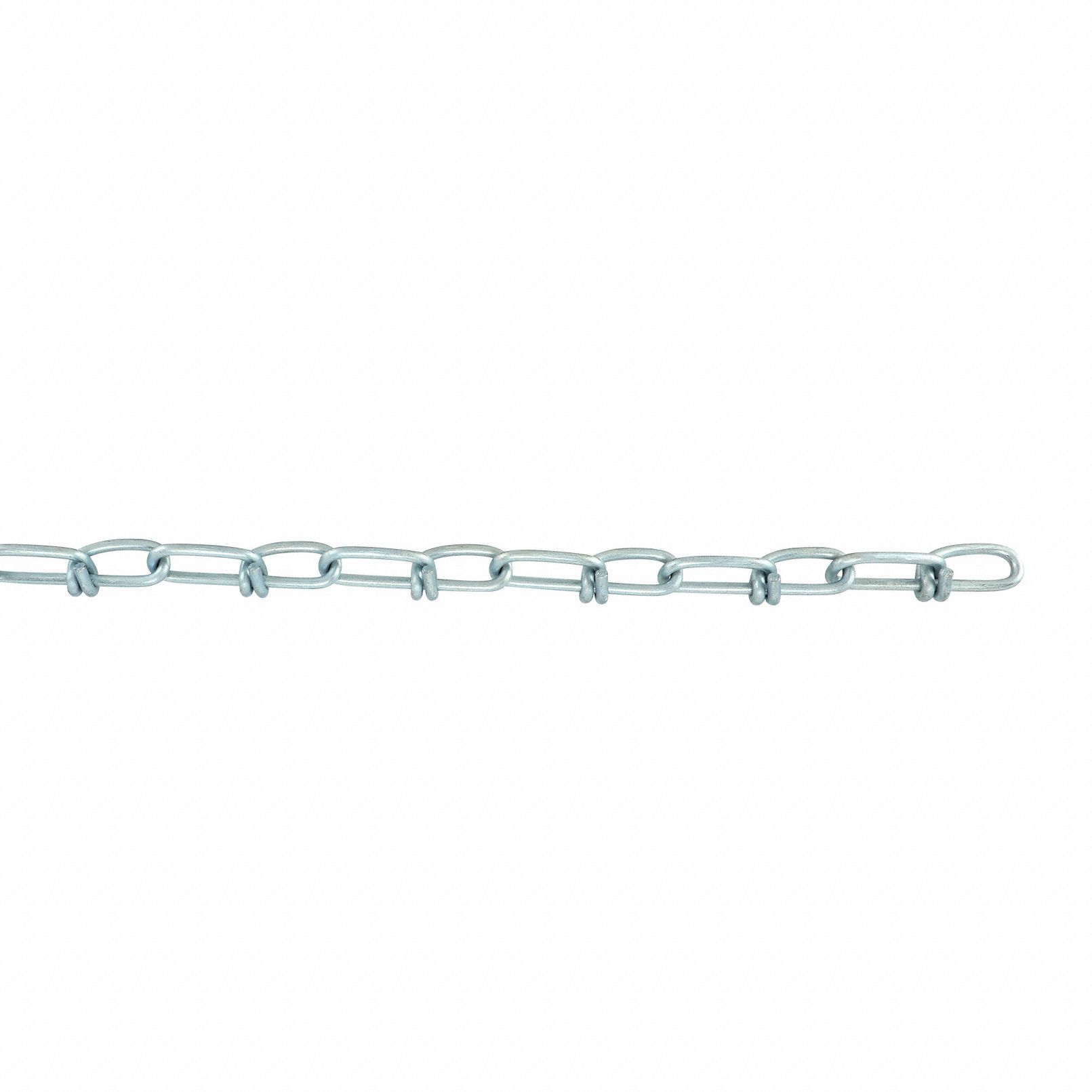 DOUBLE LOOP CHAIN, STEEL, 365 LB WORKING LOAD LIMIT, DOUBLE LOOP, 100 FT OVERALL L
