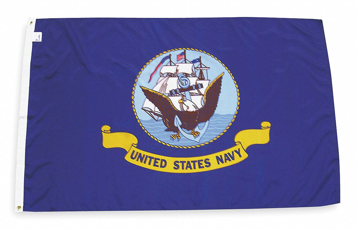 2ZE38 - D4226 Navy Flag 3x5 Ft