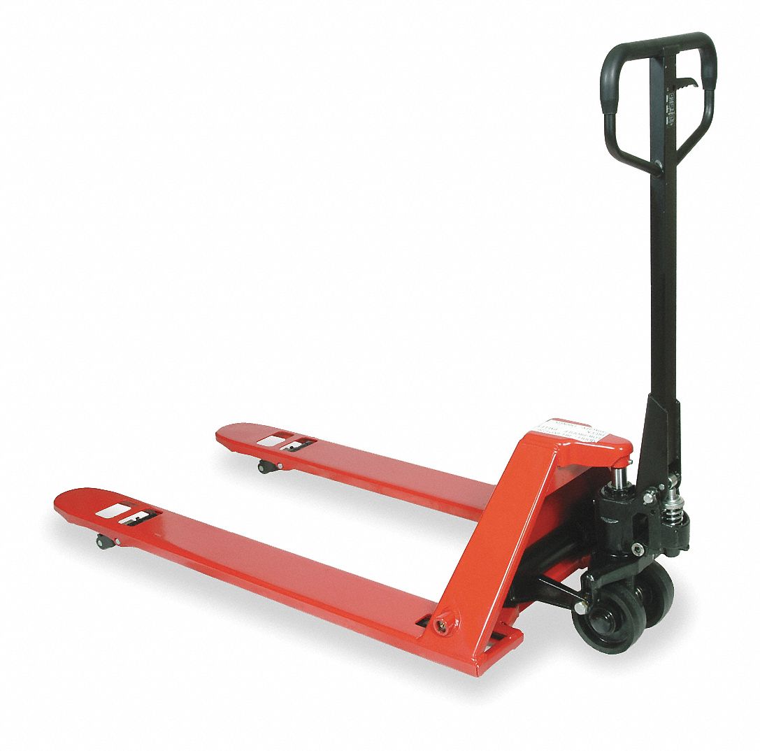 DAYTON Low-Profile Manual Pallet Jack: 4,400 lb Load Capacity, 48 in x