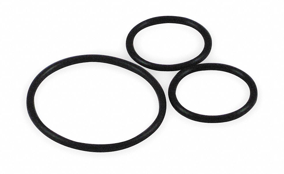 Spout Seal Kit: American Std, Rubber, Spout, (3) Rubber Seals