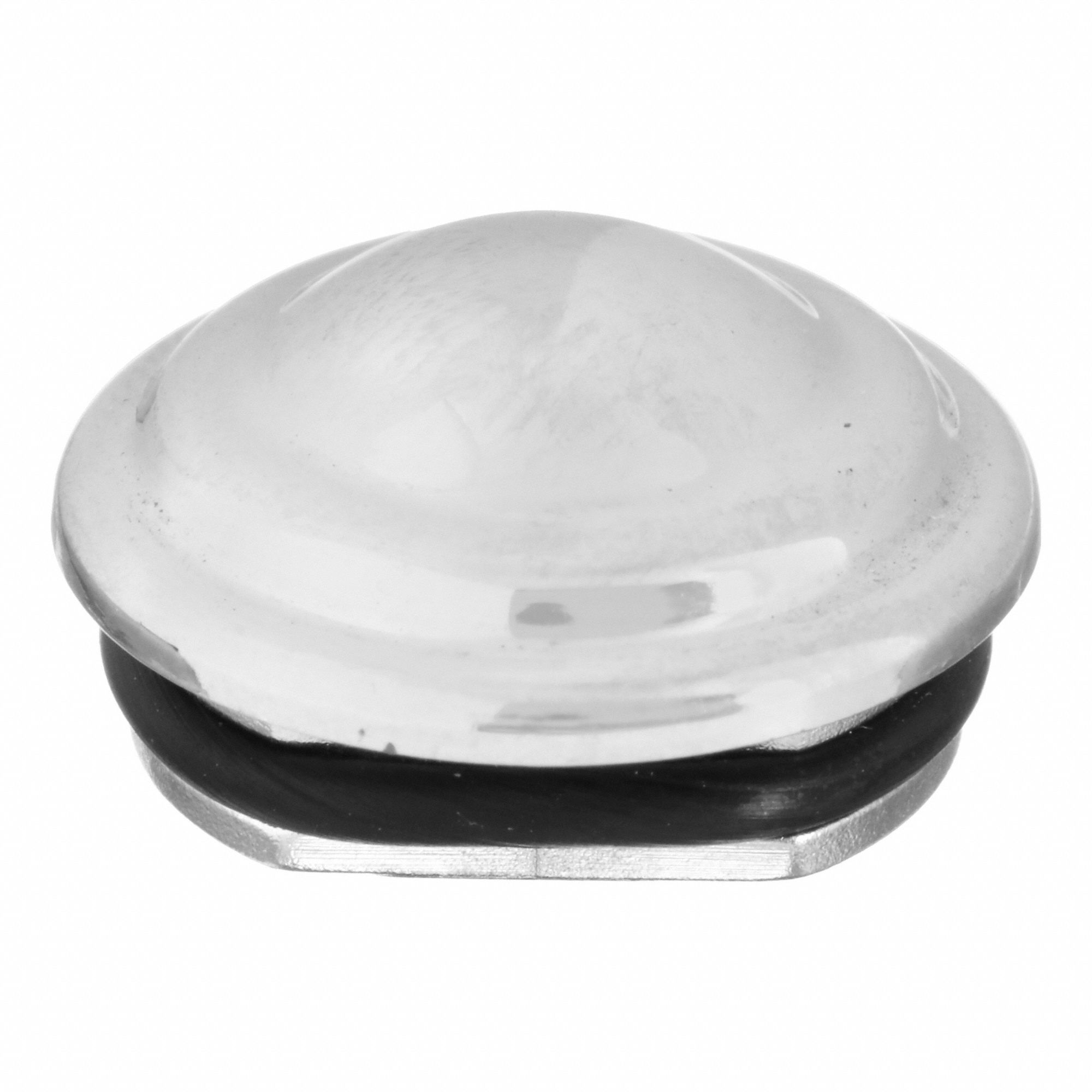 Index Button: Metal, Chrome, No Index Index, 11/16 in Overall Dia