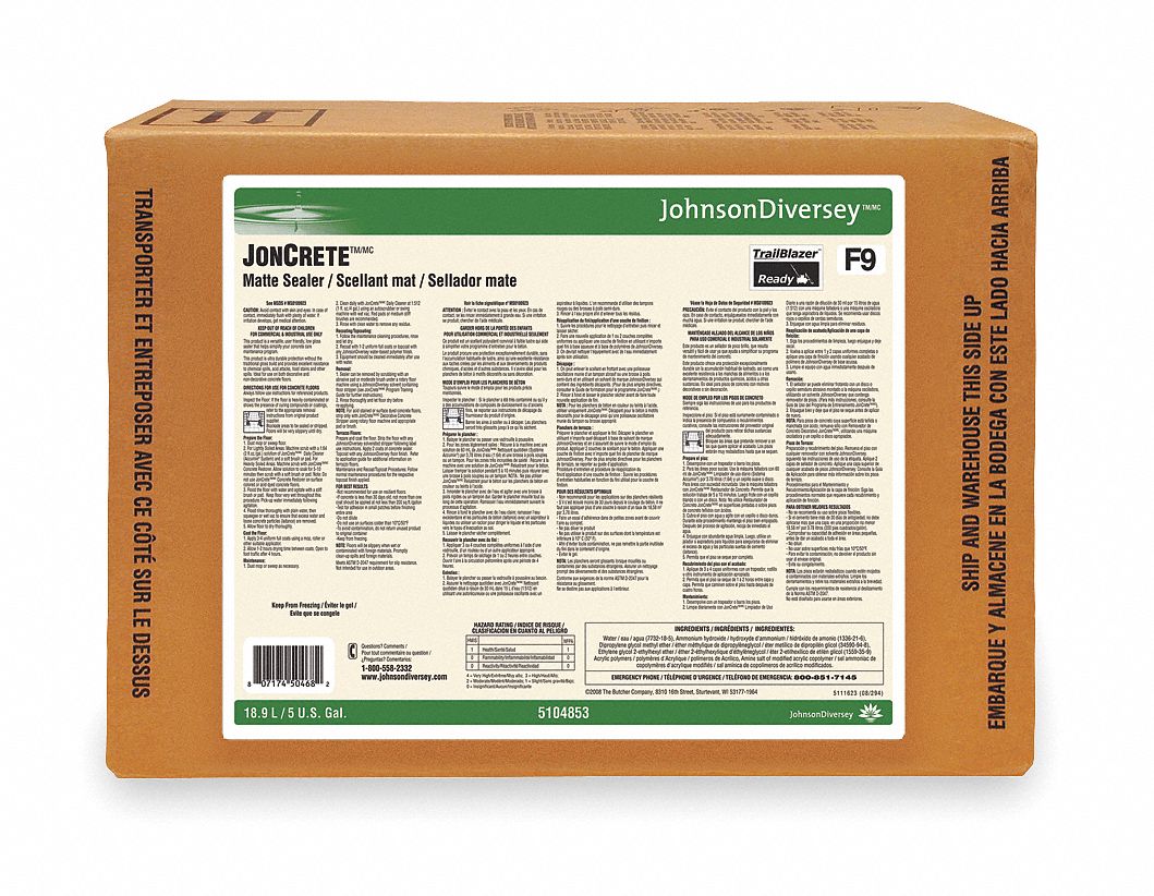 Sealer: JonCrete, Acrylic Floor Coatings, Water, Acrylic, Base, Whites, Floor, Flat