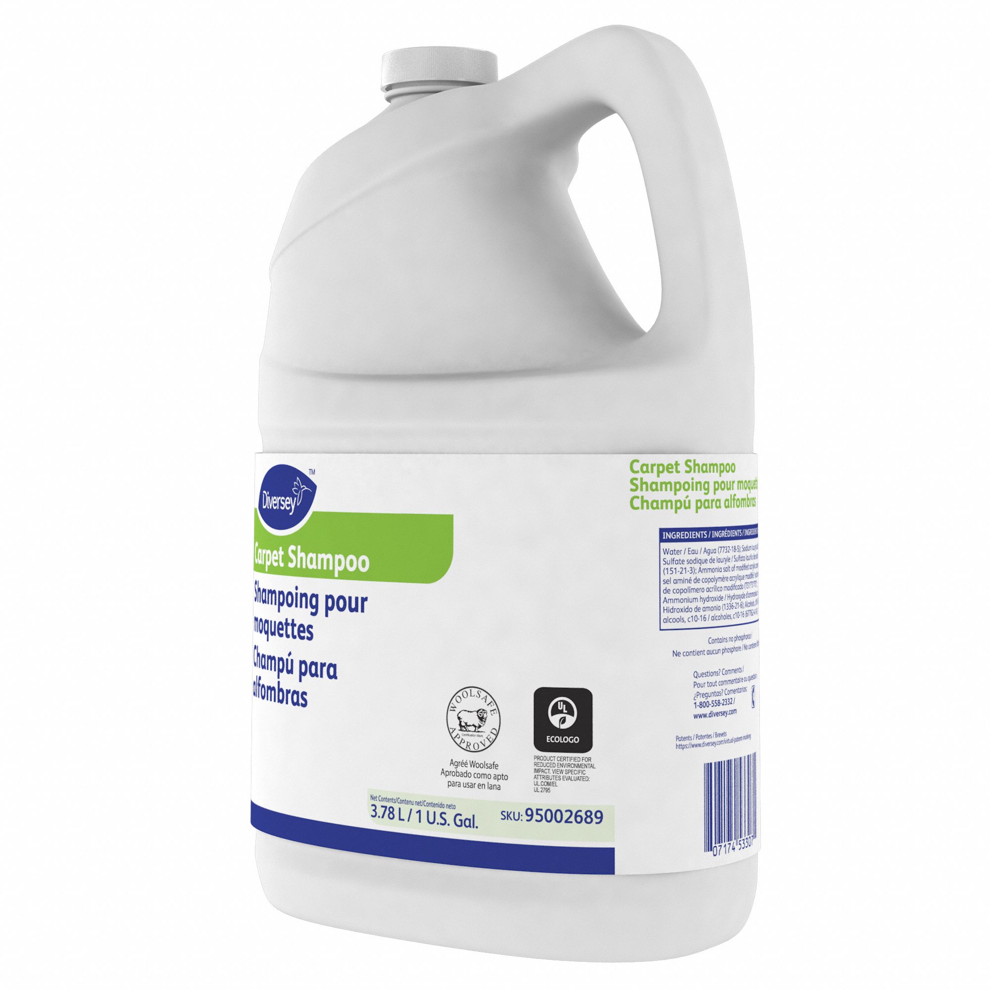 DIVERSEY Carpet Shampoo Jug, 1 gal, Liquid, Fruity 2ZHU295002689