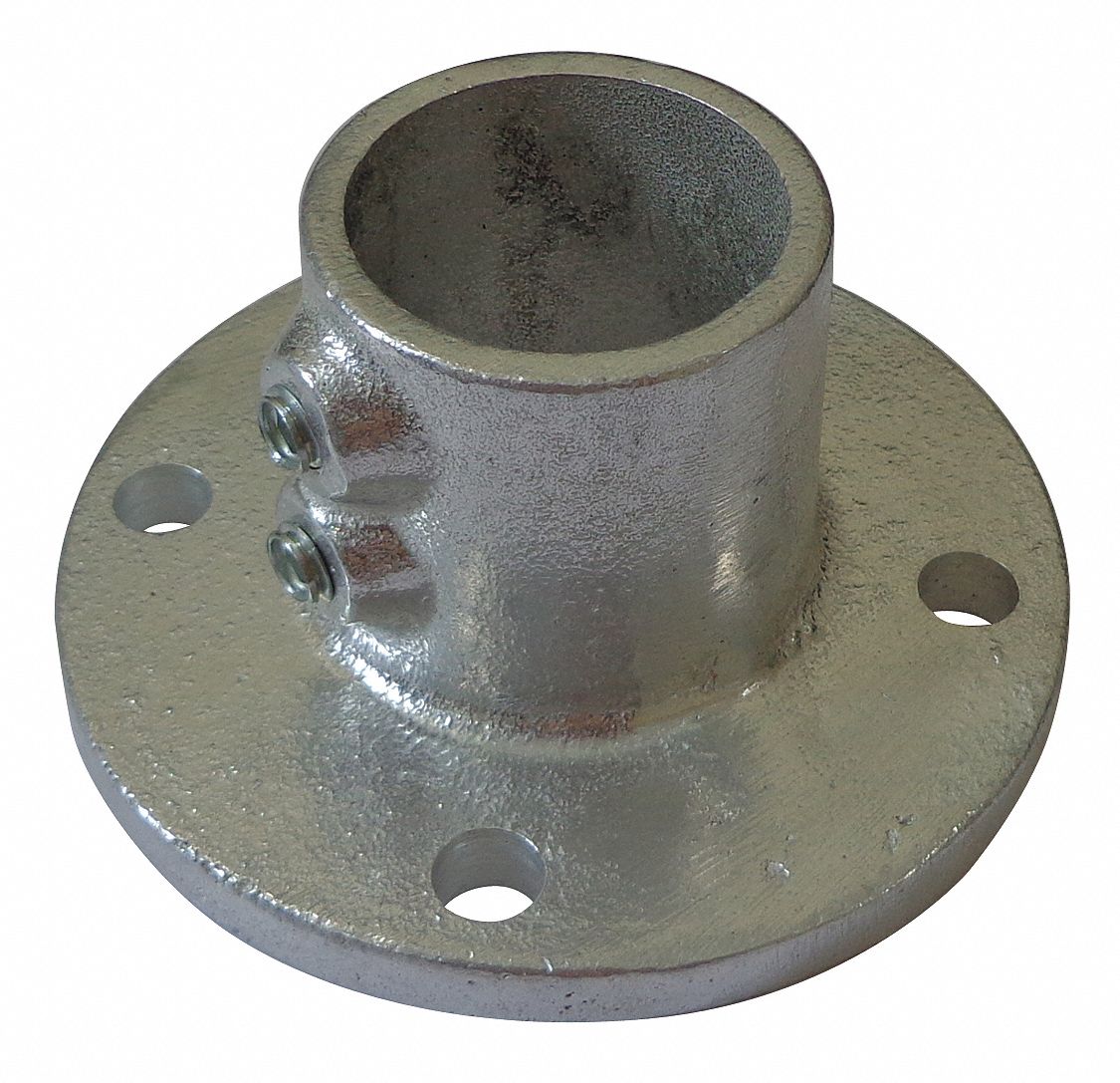 pipe structural aluminum fitting base grainger nominal dia close flange round