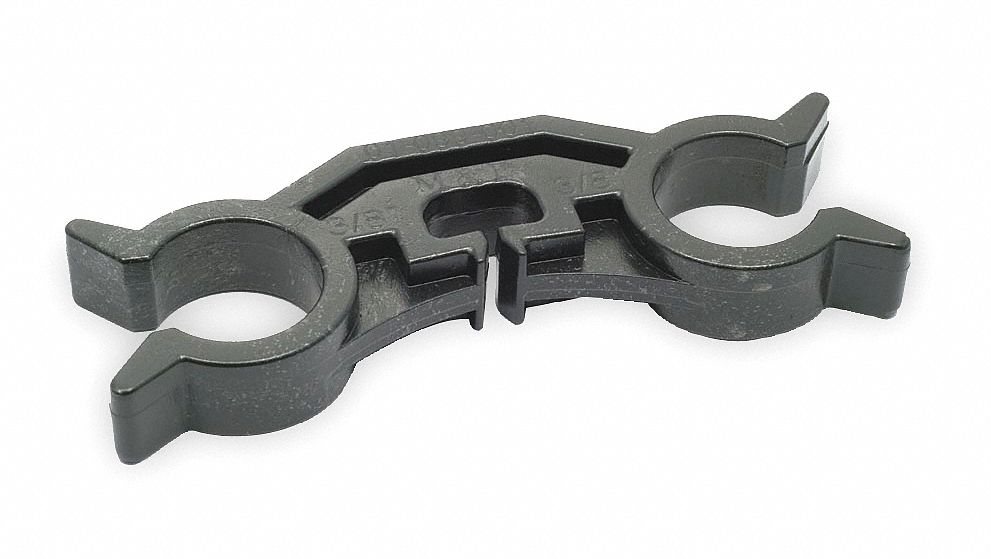 SUPPORT CLAMP, PLASTIC, BLACK, 3/8 IN INSIDE DIAMETER