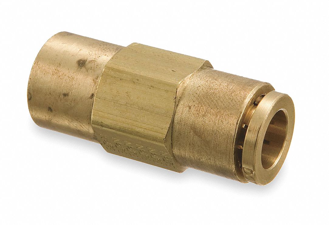Strt Brass Push-Fit1/2in NPTF1/4in