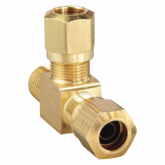 Compression Tube Connector: 1/4-18 Thread, Compression x MNPT