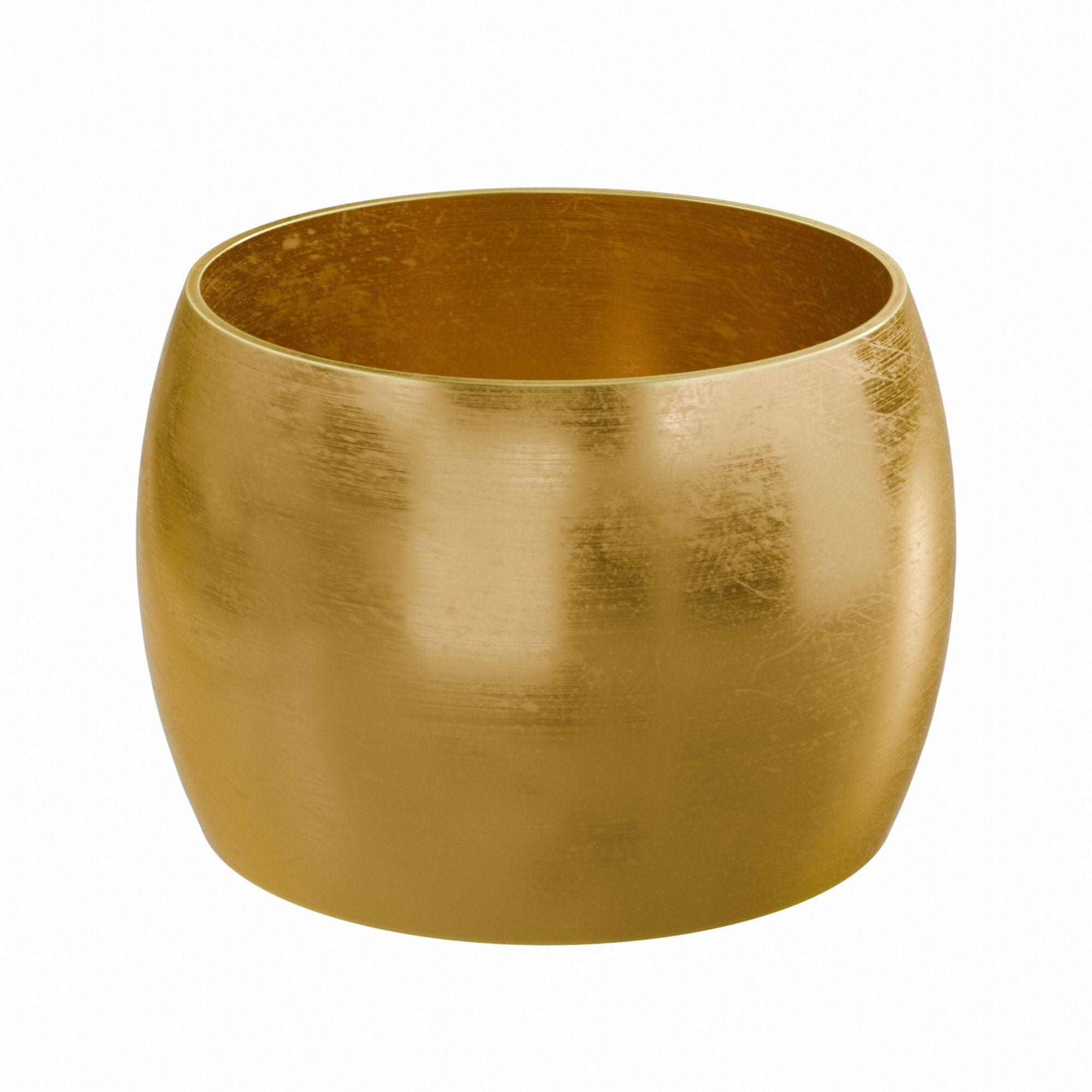 Compression Fitting Sleeve: 3/8 in OD Fitting Size, Compression, Brass, 10 PK