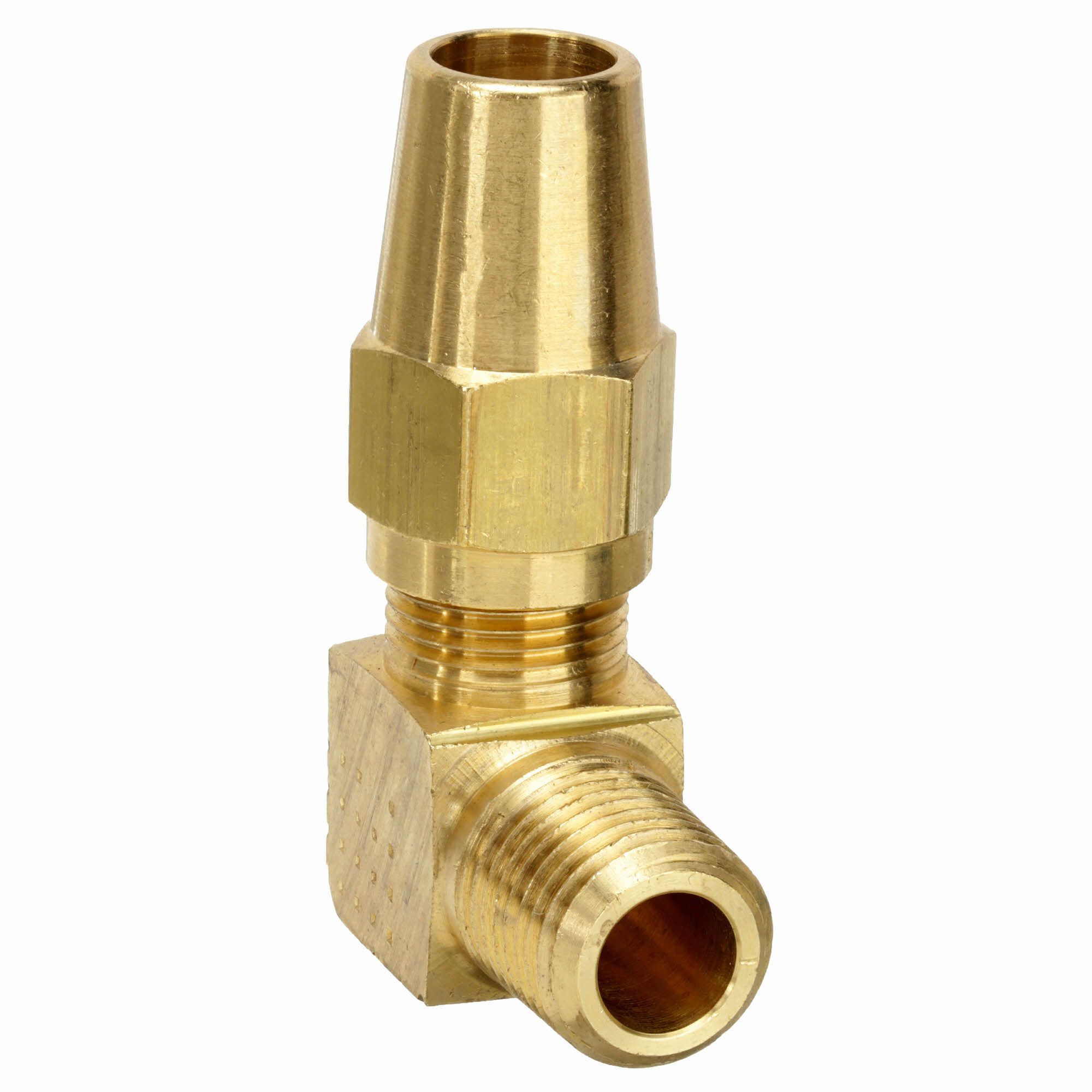 EATON WEATHERHEAD Male Elbow: Brass, For 1/4 in Tube OD, 1/8 in Pipe ...