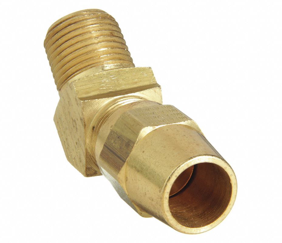 Hoke 2LM2-BREC Brass Compression Fitting - 1/8" Compression X 1/8" NPT Male Elbow