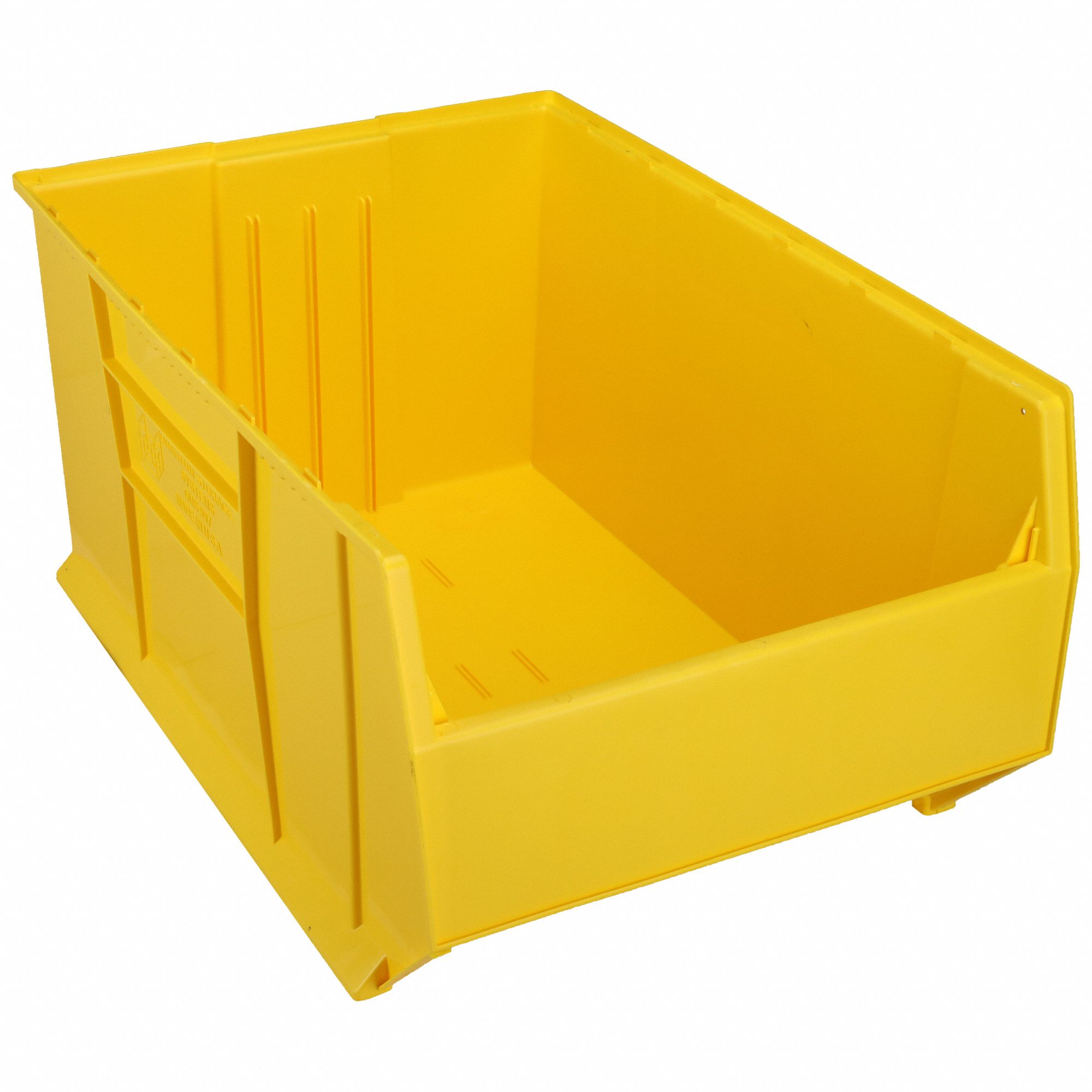 Bin: 35 7/8 in Overall Lg, 23 7/8 in x 17 1/2 in, Yellow, Stacking Capable