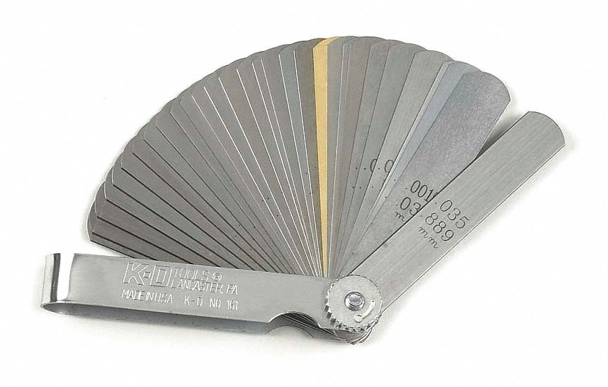Feeler Gauge, 32 Blade, 0.0015 to 0.035 In