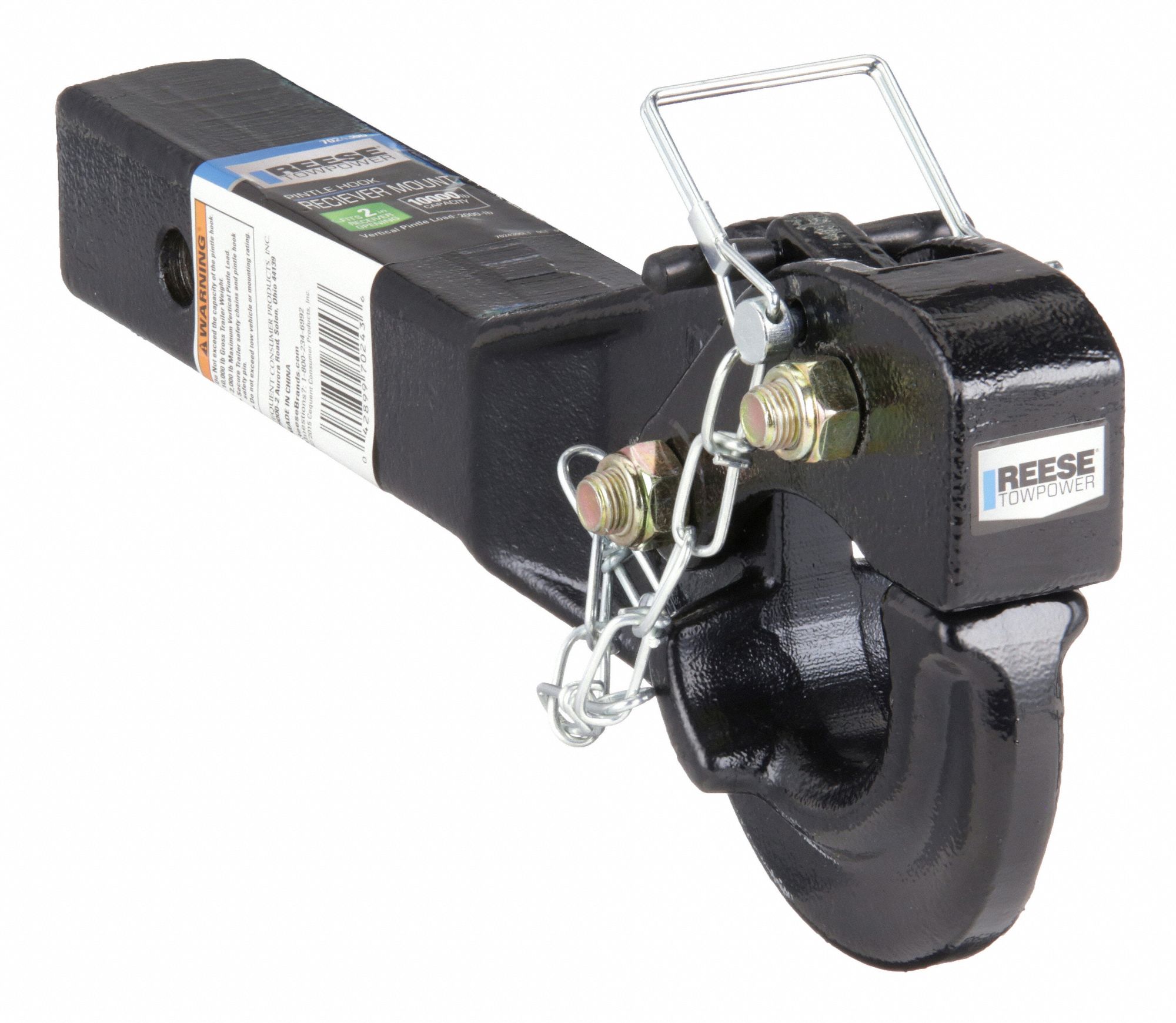 Pintle Hook Mount: Hitch Mount, 10, 000 lb Gross Vehicle Wt Capacity, 2, 000 lb Tongue Wt, Steel